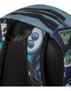 Крупно изображение на цветна ученическа раница „Space Junk Controller Wrap“ с черни мрежести ремъци, украсена с анимационни мотиви като геймпад и екран в стил „пиксел арт“. Тази раница се отличава и с ергономичен дизайн за удобно ежедневно носене, като в -5-thumb