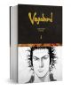 На изображението е Vagabond Definitive Edition, Vol. 3. На корицата му са изобразени заглавието на поредицата в получерно жълто, името на Такехико Иноуе и подробна черно-бяла рисунка на Миямото Мусаши, легендарния самурай.-1-thumb