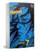 Изображението показва корицата на Vagabond Vol. 7, вдъхновена от Миямото Мусаши, на която в близък план е изобразено лице на мъж с дълга, развята от вятъра коса в сини и черни тонове.-1-thumb