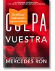 Червена корица на книгата „Ваша вина – книга 4 – Виновни (Culpables 4)“ от Мерседес Рон с бял текст. На оранжевия етикет на български език пише „Очакваме корица от издателството“.-thumb
