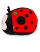 Възглавница Legami - Ladybug: мека плюшена калинка с червено тяло, черни петна и сърца, зелена детайлна детелина, черно лице и антенки-идеална за релакс и декор.-2-thumb