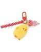Плюшена висулка Nici Molang - Пиле Piu Piu, 4 см, с оранжев клюн и крачета, червено-бяла връзка, карабинер и розово сърце-идеалният аксесоар за чанта.-3-thumb