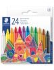 Восъчни пастели Staedtler, 24 цвята - перфектни за ярки и креативни рисунки.-thumb