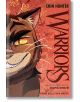 Корица на книгата Warriors Graphic Novel: 3 от Ерин Хънтър, на която е изобразена свирепа кафява котка с жълти очи на червен фон; идеална за феновете на поредицата "Котките воини".-1-thumb