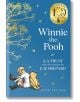 Корицата на "Мечо Пух" (Classics 100th Anniversary) е с дете и мече под дърво, златен юбилеен печат и син фон с бели и жълти акценти. Илюстрирана от Е.Х. Шепард, написана от А.А. Милн.-2-thumb