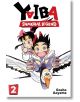Корицата на Yaiba: Samurai Legend, Vol. 2 - две развълнувани деца яздят бяла птица под червеното заглавие, което загатва за вълнуващо самурайско приключение в тази любима манга на Гошо Аояма.-1-thumb