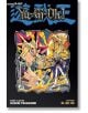 Корицата на Yu-Gi-Oh (издание 3 в 1), том 11, показва Юги, изправен срещу Крилатия дракон на Ра в интензивна битка на дуел с чудовища, подчертана от смели цветове и динамични екшън линии.-2-thumb