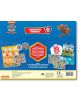 На задната корица на Занимателен комплект: Пес патрул са изобразени героите, лепенки и активности, с ярки сини и червени цветове и промоционален текст за забавните функции и съдържанието на комплекта.-4-thumb