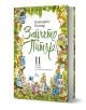 Зайчето Питър: 11 истории предлага цветни илюстрации с зайчета и числа сред зелени листа, като кани децата да прочетат 11 приказки по превод на Александър Шурбанов.-1-thumb