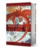 3D визуализирана книга с корица, на която е изобразен голям червен дракон, летящ над бурно море. Заглавието на български език гласи "Землемория - пълно издание" от Урсула Ле Гуин, издадено от издателство Бард. Твърди корици-1-thumb