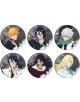 Шест кръгли портрета на герои от Bleach с уникален стил се появяват на сив фон. Значка Bleach Thousand-Year Blood War Battle Version 15, асортимент е идеален аксесоар за всеки колекционер и фен на аниме значки.-1-thumb