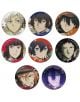 Седем кръгли портрета на героите от Bungo Stray Dogs с цветни пръски, подредени в два реда. Perfect като значка Bungo Stray Dogs, асортимент-идеален избор за фенове и колекционери на аниме.-2-thumb