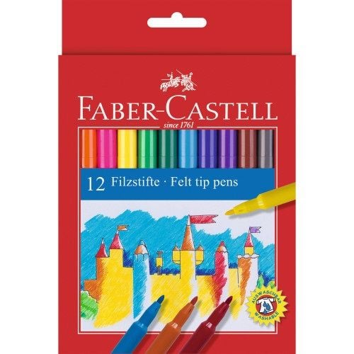 Флумастери 12 Цвята Faber-Castell