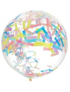 Латекс балон с пастелни конфети Folat, 61 см.