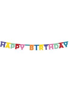 Хартиен гирлянд Folat - Честит рожден ден, Color Pop
