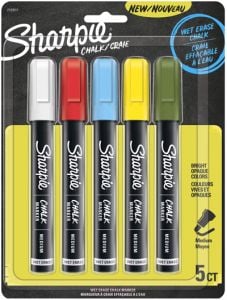 Комплект тебеширени маркери Sharpie, 5 цвята