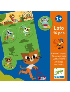 Детска игра Djeco - Loto Funny Animals