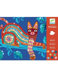 Творчески комплект Djeco: Мозайка с котка и костенурка