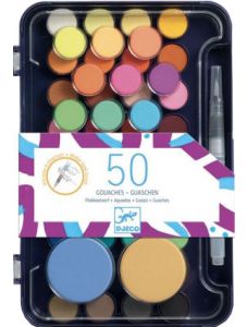 Комплект боички за рисуване Djeco, 50 цвята