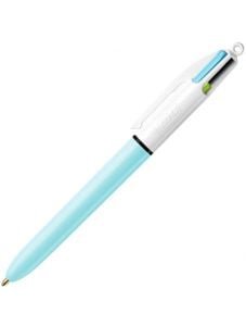 Четирицветна химикалка Bic Fun, светлосиньо тяло