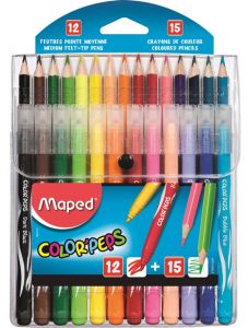 Комплект флумастери и цветни моливи Maped Color'Peps
