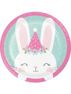 Чинийки Creative Party - Birthday Bunny, 8 бр.