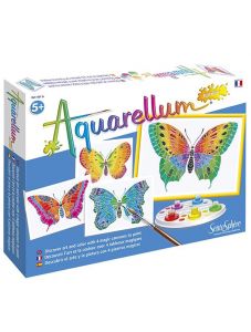 Комплект за оцветяване с акварелни бои Aquarellum - Пеперуди