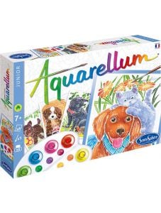 Комплект за оцветяване с акварелни бои - Кученца