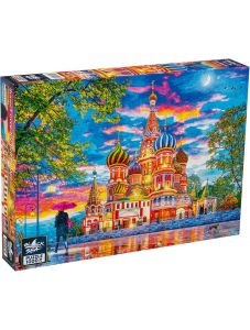 Пъзел Black Sea Puzzles - Залез над Червения площад, 1000 части