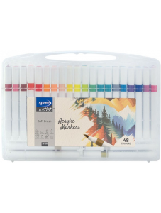 Акрилни маркери Spree Art - Soft Brush, 48 цвята