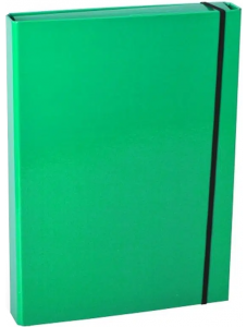 Папка Spree с ластик, тип кутия, зелена