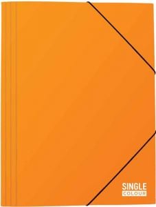 Папка с ластик Single Colour Spree, оранжева