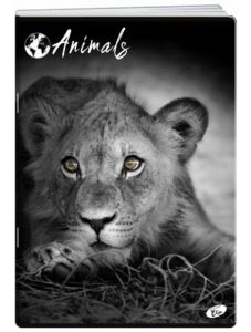 Тетрадка Elisa Animals А4, 60 листа с широки редове
