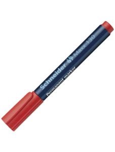 Перманентен маркер Schneider - червен, 3.0 мм