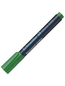 Перманентен маркер Schneider - зелен, 3.0 мм