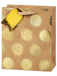 Подаръчна торбичка BSB - Golden Dots, размер M