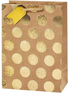 Подаръчна торбичка BSB - Golden Dots, размер L