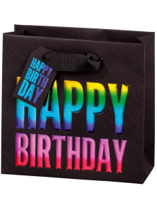 Подаръчна торбичка BSB - Happy Birthday Rainbow, размер S