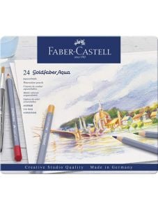 Комплект цветни акварелни моливи Faber-Castell Goldfaber, 24 цвята
