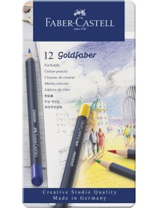 Комплект цветни моливи Faber-Castell Goldfaber, 12 цвята