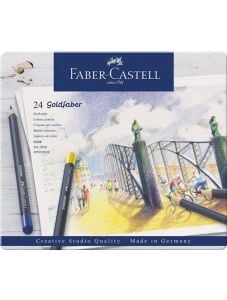 Комплект цветни моливи Faber-Castell Goldfaber, 24 цвята