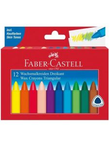 Восъчни пастели Faber-Castell, 12 цвята