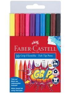 Флумастери Faber-Castell, 10 цвята