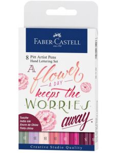 Комплект маркери-четка Faber-Castell Pitt Artist, 8 бр.