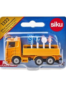 Метална играчка Siku: Камион с пътни знаци