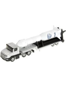 Метална играчка Siku: Камион с ремарке и ракета