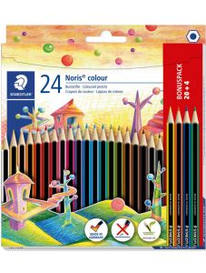 Комплект цветни моливи Staedtler Noris Colour 185, 20 + 4 цвята
