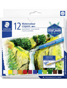 Комплект акварелни пастели Staedtler Design Journey, 12 цвята