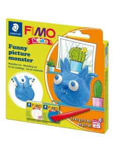 Комплект полимерна глина Staedtler Fimo Kids, Синьо чудовище