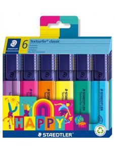 Комплект текстмаркери Staedtler Happy, 6 цвята